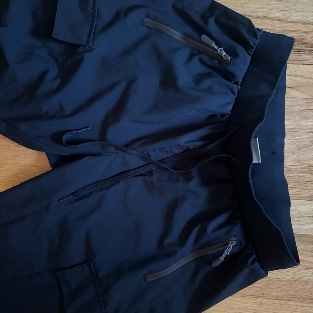 Libian Black Jogger Pants with Drawstring